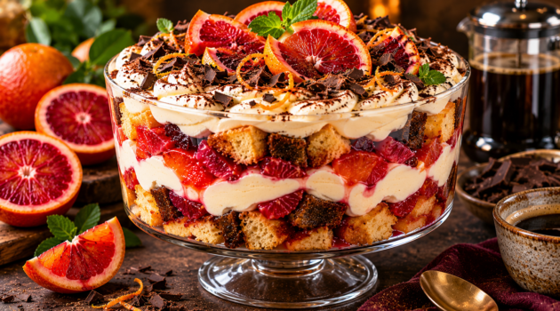 Blood Orange & Coffee Trifle