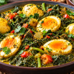 Curried Greens & Duck Eggs