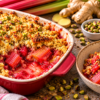 Rhubarb, Ginger & Pistachio Crumble