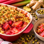 Rhubarb, Ginger & Pistachio Crumble